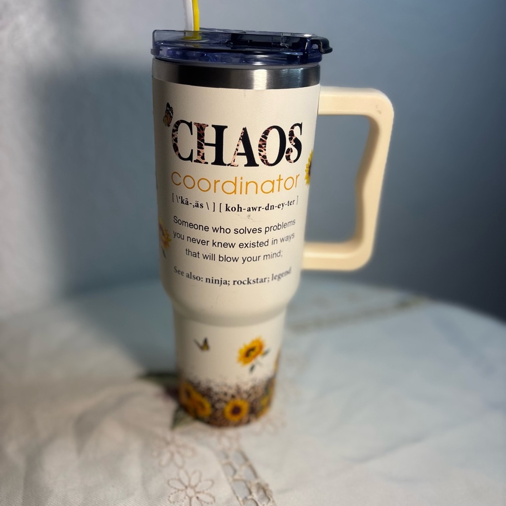 Chaos Coordinator Travel Mug - Cream 20z
